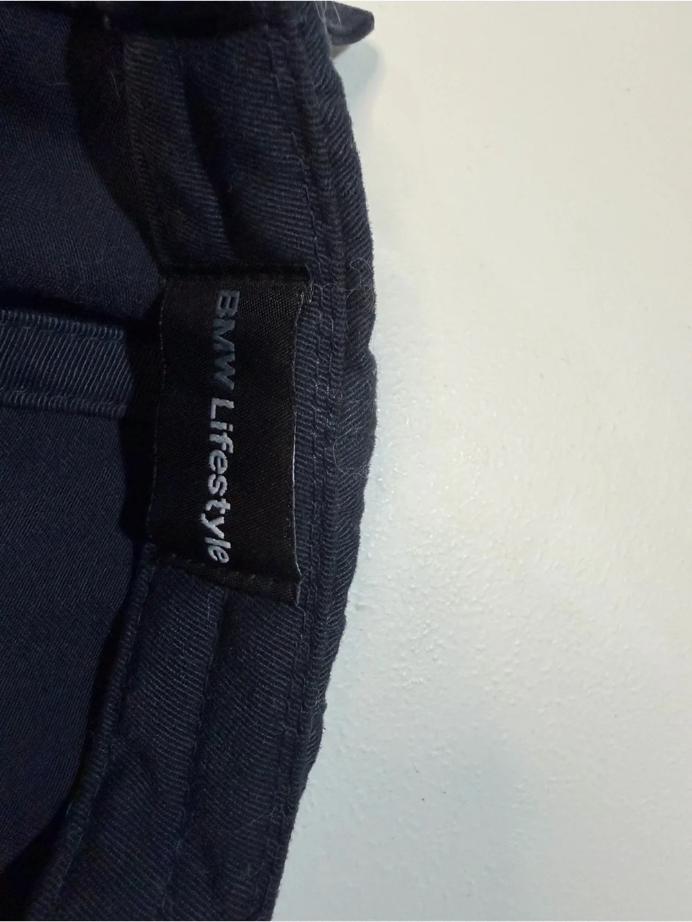 BMW Men's Navy Blue Embroidered Logo Cap